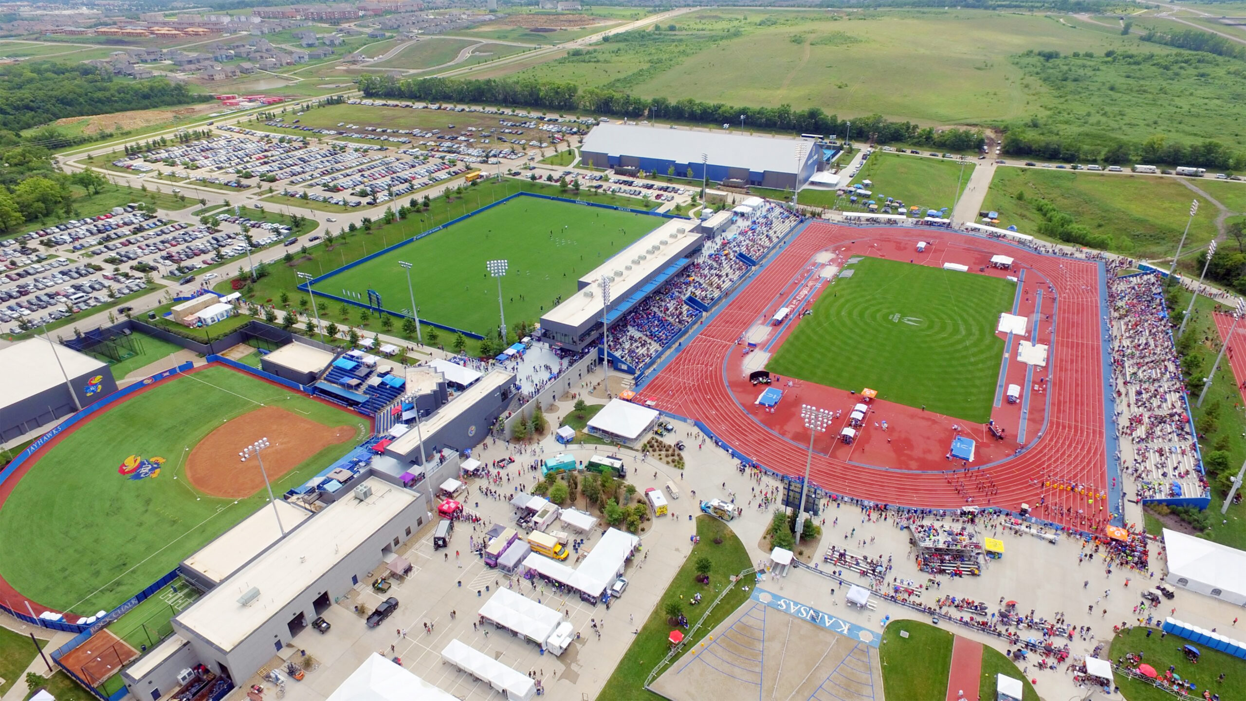 Kansas City Rock Chalk Park de Lawrence : Dans le camp de base des Verts