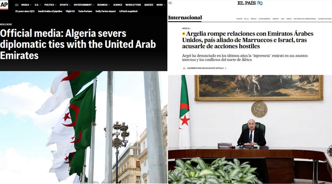 La presse internationale suit avec attention la décision de l&rsquo;Algérie de rompre ses relations diplomatiques avec les Emirats